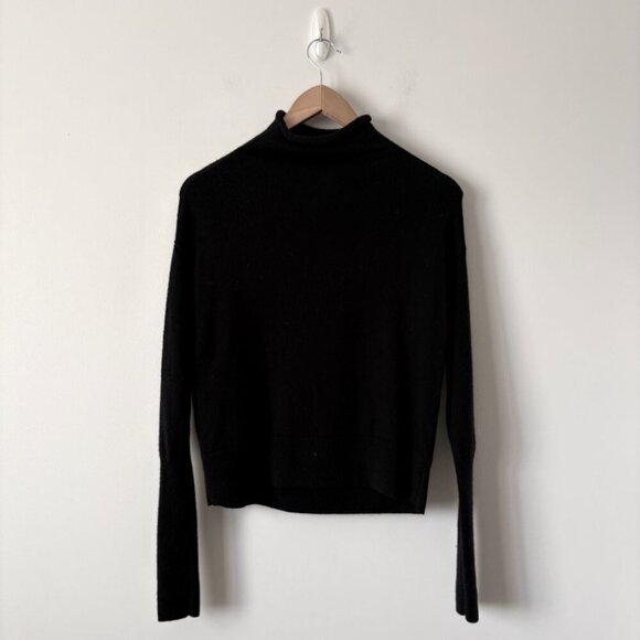 Aritzia Wilfred Cyprie Wool Turtleneck Sweater Mock Neck Black Size XS - Picture 4 of 7